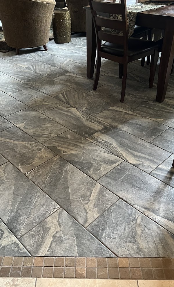 Wood look tile flooring installation