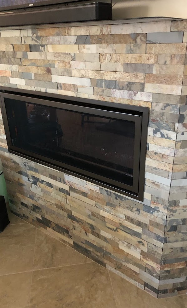 Tile fireplace surround installation